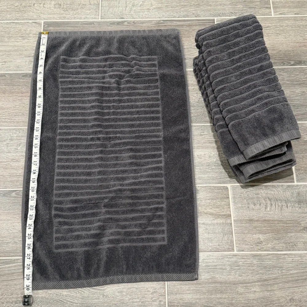 4 Classic Turkish Towels Gray Bathroom Floor Mats 100% Turkish Cotton. 30